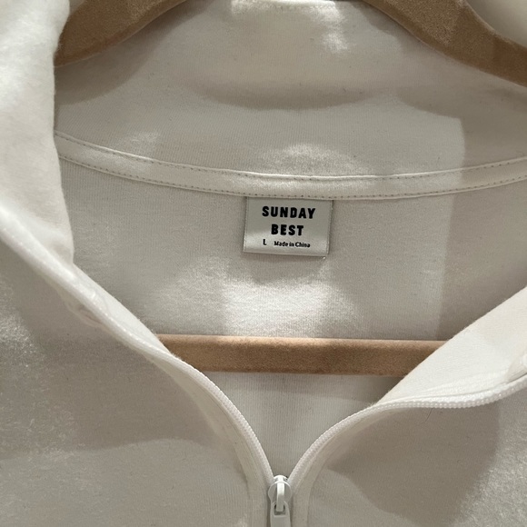 White Sunday best quarter zip sweater - Picture 2 of 2